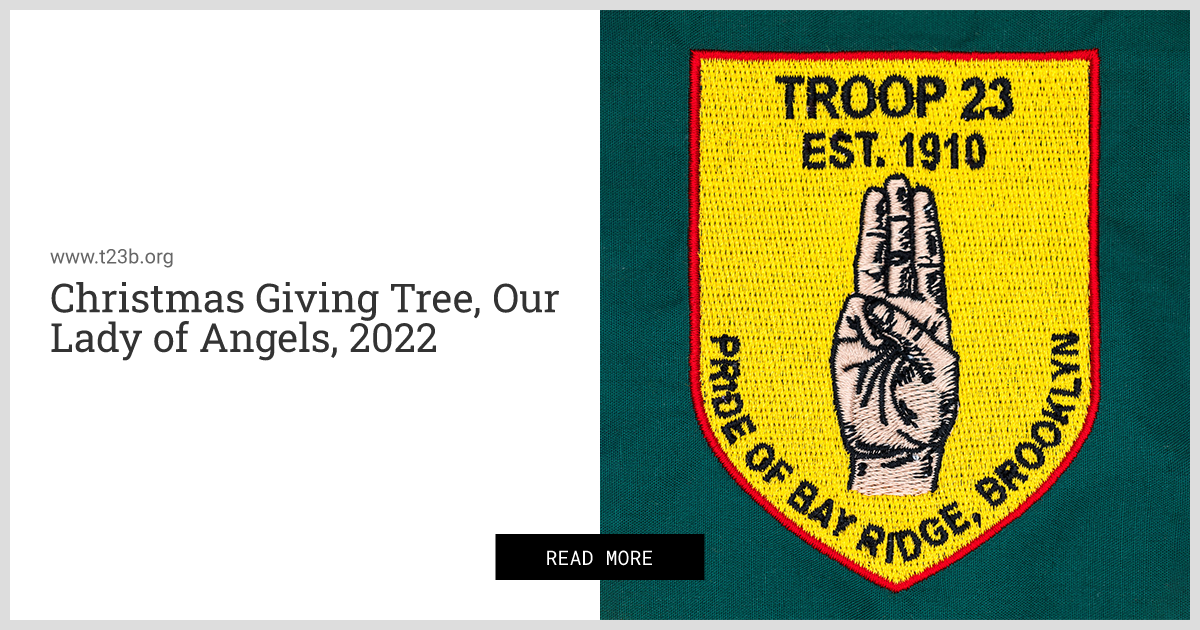 Christmas Giving Tree, Our Lady of Angels, 2022