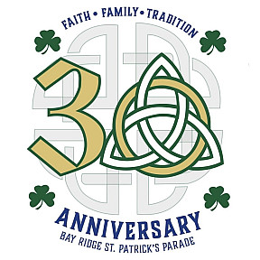Saint Patricks Day Parade Bay Ridge 30th Anniversary Logo